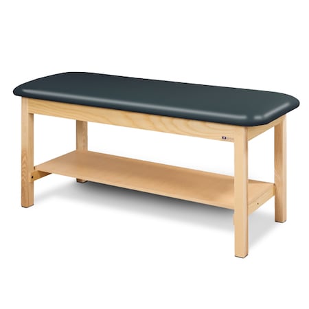 Flat, STR Line, TX Table W/ Shelf, Natural Finish, Royal Blue